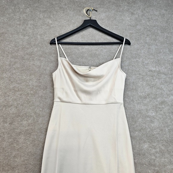 NWT BHLDN Cali Satin Charmeuse Midi Dress in "Oyster" Size Medium 6 - Picture 6 of 16